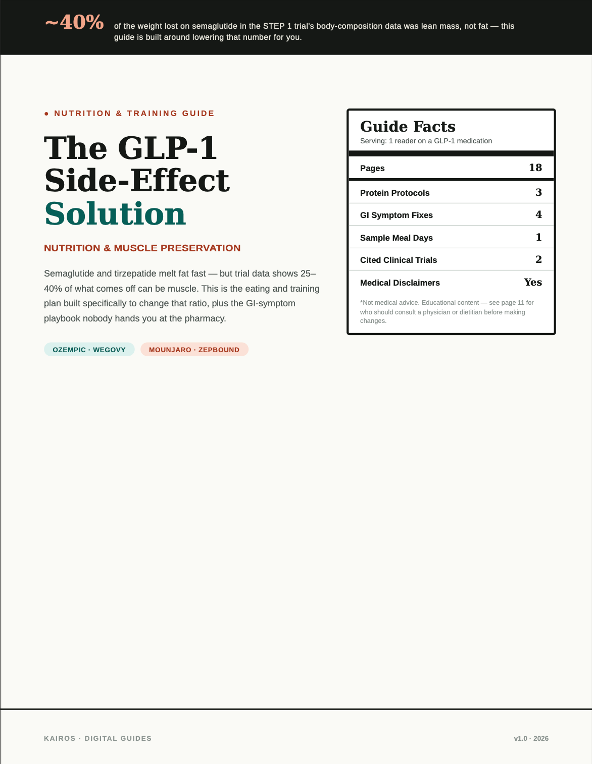 The GLP-1 Side-Effect Solution: Nutrition & Muscle Preservation Guide