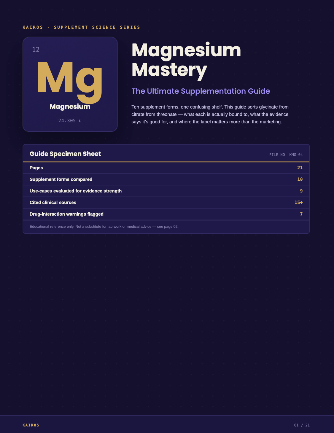 Magnesium Mastery: The Ultimate Supplementation Guide